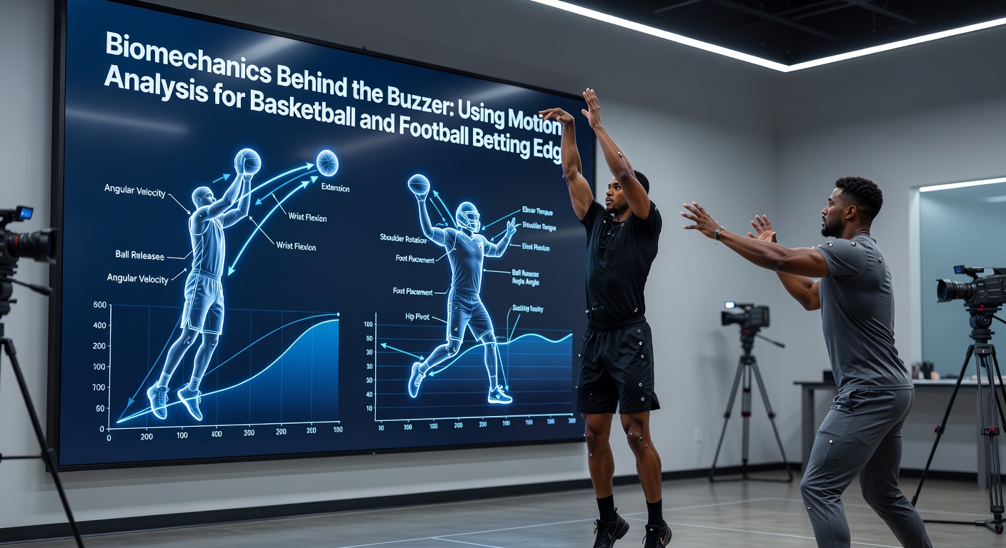 Motion tracking overlay on a football player executing a directional cut and tackle sequence