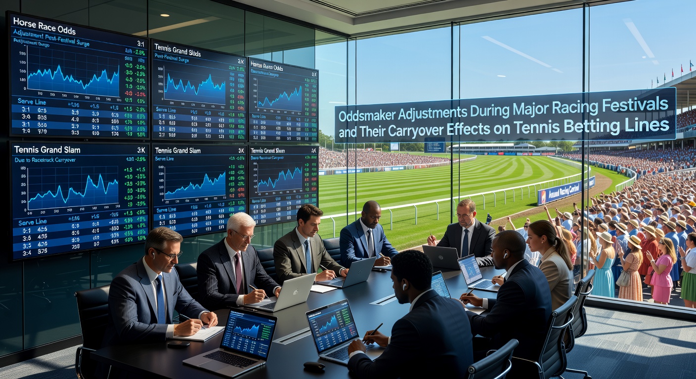 Oddsmakers analyzing betting adjustments during a major horse racing festival