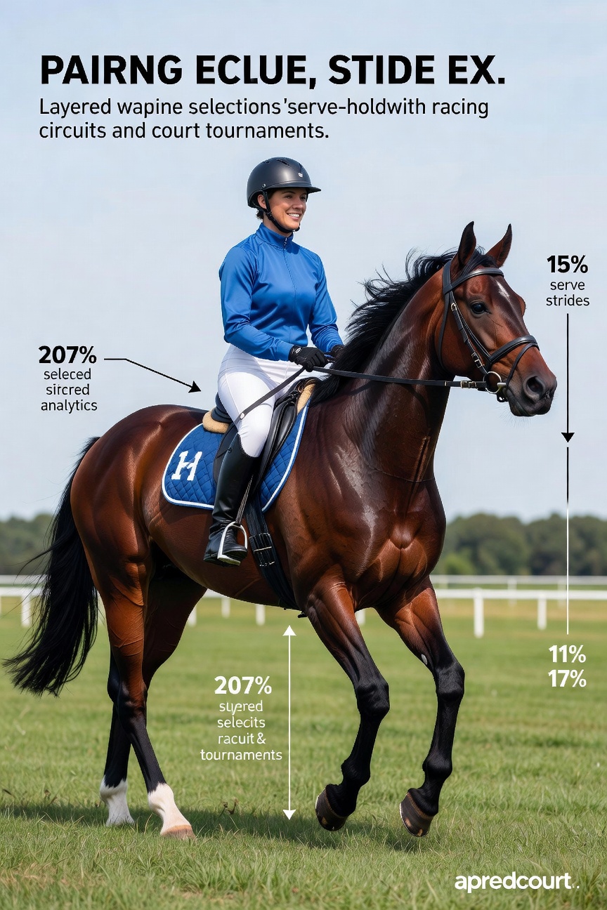 Detailed view of equine stride measurement tools applied during a race meeting