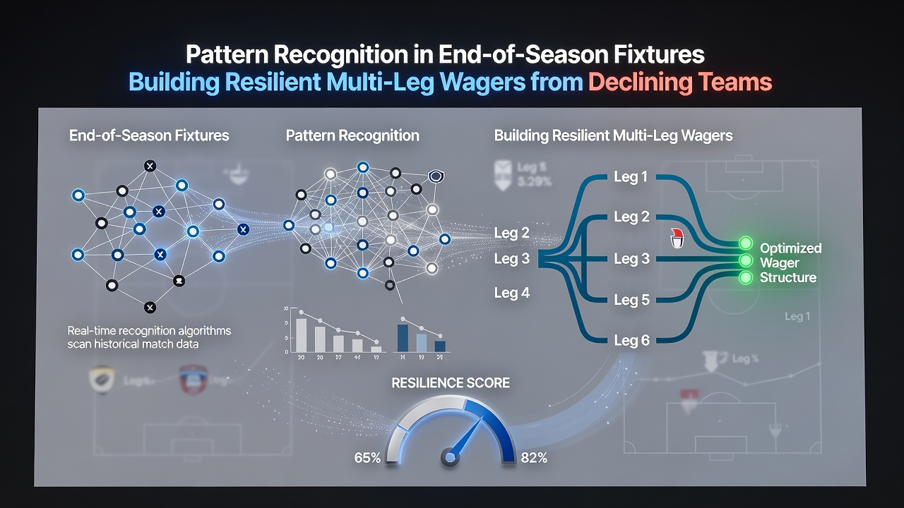 Sports data charts displaying team decline metrics and multi-leg wager construction