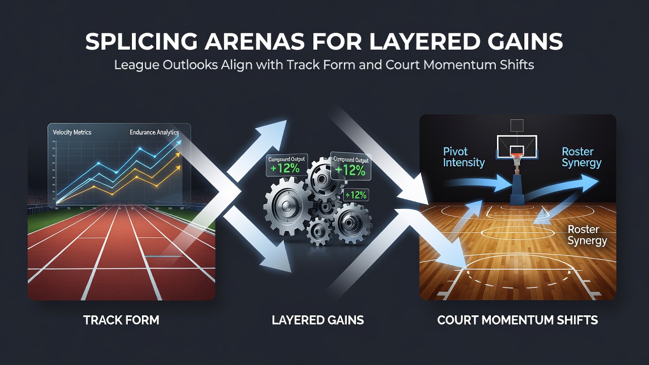 Sports arenas and tracks showing layered betting strategies across basketball leagues, horse racing circuits, and tennis courts in August 2026