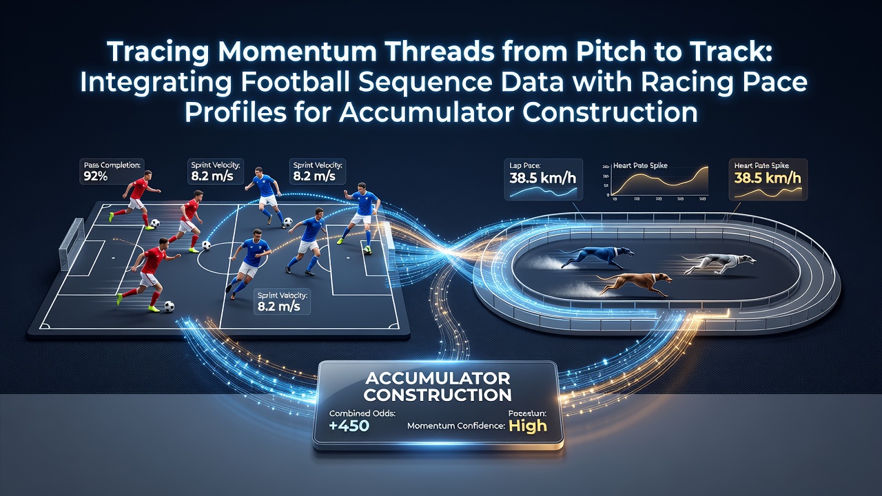 Football pitch sequences overlaid with horse racing pace charts in a data visualization dashboard