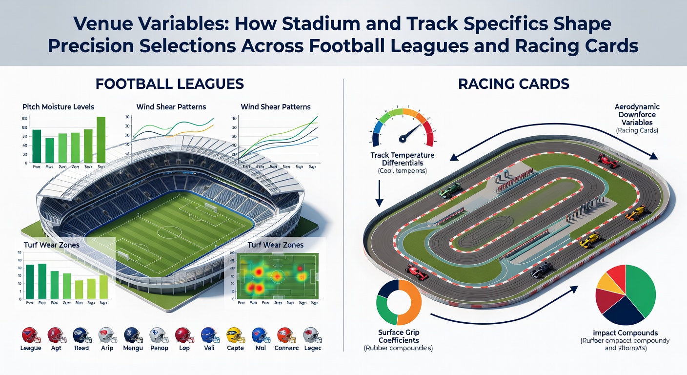 Football stadium pitch conditions influencing match selections and horse racing track layout affecting betting precision